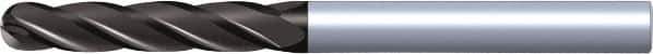 Kennametal - 20mm Diam, 56mm LOC, 4 Flute Solid Carbide Ball End Mill - TiAlN Finish, Single End, 125mm OAL, 20mm Shank Diam - Apex Tool & Supply