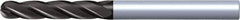 Kennametal - 20mm Diam, 56mm LOC, 4 Flute Solid Carbide Ball End Mill - TiAlN Finish, Single End, 125mm OAL, 20mm Shank Diam - Apex Tool & Supply