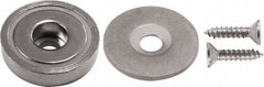 Mag-Mate - 3/8" Long x 61/62" Wide x 61/62" High, Magnetic Touch Latch - Neodymium & Steel, with Nickel Plated Finish - Apex Tool & Supply