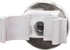 Mag-Mate - 7 Lb Max Pull Force, 1-1/4" Overall Height, 1.24" Diam, Ceramic Cup Magnet - Magnetic Style, 3/8" Clamp Opening, Chrome Plated - Apex Tool & Supply