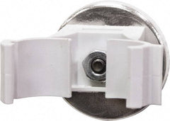 Mag-Mate - 7 Lb Max Pull Force, 1-1/4" Overall Height, 1.24" Diam, Ceramic Cup Magnet - Magnetic Style, 1/2" Clamp Opening, Chrome Plated - Apex Tool & Supply