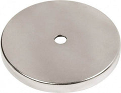 Mag-Mate - 4.9" Diam, 1/2" Cup Height, 200 Lb Average Pull Force, 200 Lb Max Pull Force, Neodymium Rare Earth Cup Magnet - Through Hole Style, Bright Plated - Apex Tool & Supply
