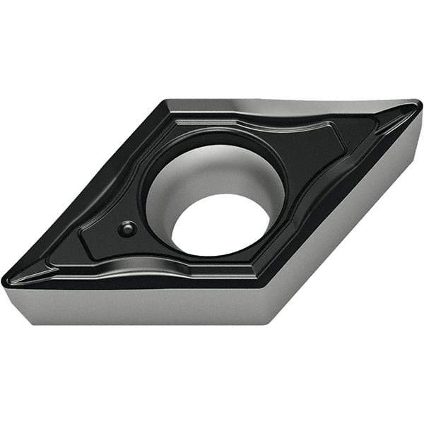 Walter - DCMT FM4 Grade WSM10S Turning Insert - TiAlN+Al2O3+(Al) Finish, 55° Rhombic, 9.53mm Inscr Circle, 3.97mm Thick, 0.4mm Corner Radius - Apex Tool & Supply