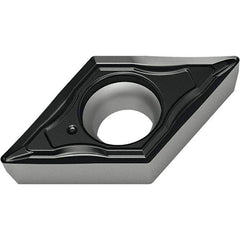 Walter - DCMT FM4 Grade WSM10S Turning Insert - TiAlN+Al2O3+(Al) Finish, 55° Rhombic, 9.53mm Inscr Circle, 3.97mm Thick, 0.4mm Corner Radius - Apex Tool & Supply