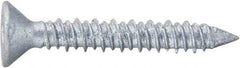 Powers Fasteners - 1/4" Diam, 3-1/4" OAL, Phillips Drive, Concrete Screw & Masonry Fastener - Stainless Steel, Perma-Seal Finish, Includes #3 Phillips Bit - Apex Tool & Supply