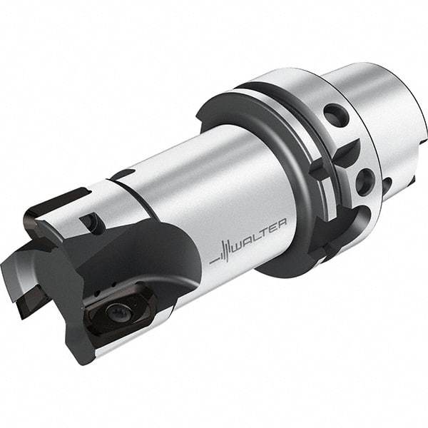 Walter - 50mm Cut Diam, 20mm Max Depth of Cut, 80mm Shank Diam, 141.9mm OAL, Indexable Square Shoulder End Mill - HSK80A Taper Shank, 0° Lead Angle, Through Coolant, Series M2131-H - Apex Tool & Supply