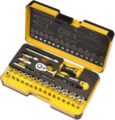 Felo - 36 Piece 1/4" Drive Ratchet Socket Set - Comes in Strongbox Case - Apex Tool & Supply