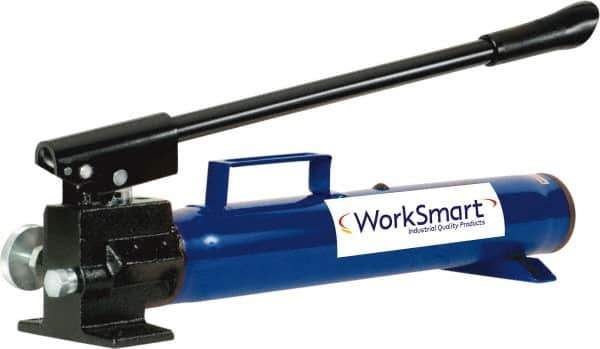 Value Collection - 2 Stage, 2" Piston Diam, 3/8 NPTF, 0.81 & 0.14 Cu In Per Stroke, Manual Hydraulic Pump - 67 Cu In Reservoir, 0.82" Piston Stroke, 200 psi First Stage, 10,000 psi Second Stage - Apex Tool & Supply