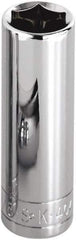 SK - 5/8", 1/2" Drive, Deep Hand Socket - 6 Points, Steel, Chrome Finish - Apex Tool & Supply