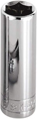 SK - 3/8", 1/2" Drive, Deep Hand Socket - 6 Points, Steel, Chrome Finish - Apex Tool & Supply