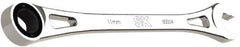 SK - 11mm 6 Point Combination Wrench - 8.13" OAL, Steel, Full Polish Finish - Apex Tool & Supply