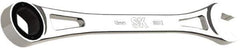 SK - 18mm 6 Point Combination Wrench - 11-1/2" OAL, Steel, Full Polish Finish - Apex Tool & Supply