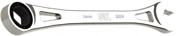 SK - 16mm 6 Point Combination Wrench - 10.38" OAL, Steel, Full Polish Finish - Apex Tool & Supply