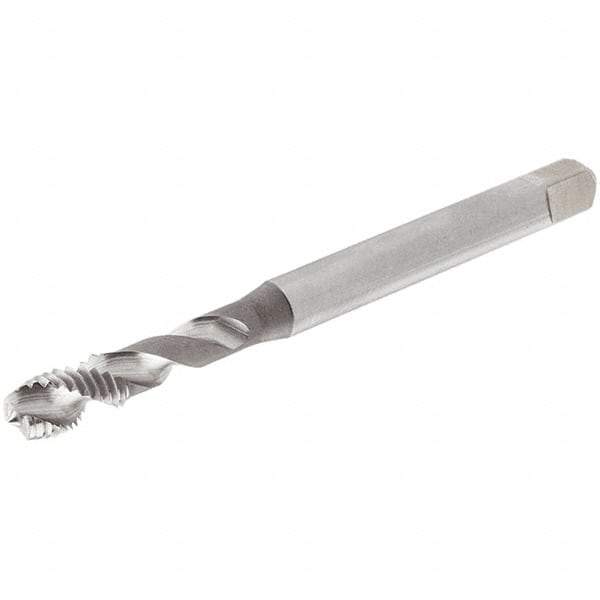 Iscar - M8x1.0 Metric Fine 3 Flute 6H Modified Bottoming Spiral Flute Tap - Cobalt, Uncoated, 90mm OAL, Right Hand Flute, Right Hand Thread, Series TPS MF - Exact Industrial Supply