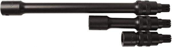 SK - 1/2" Drive Socket Locking Impact Extension Set - 3 Pieces, Includes 3, 5, 10" Lengths - Apex Tool & Supply