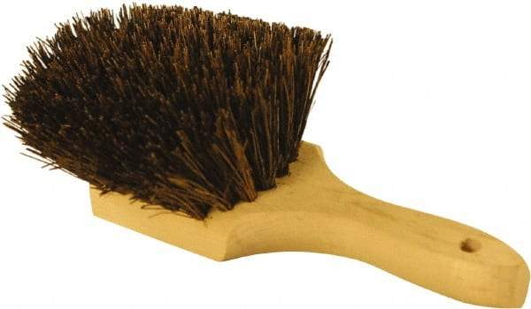 O-Cedar - 2" Bristle Length, Palmyra Utility Scrub Brush - 9" Long x 3" Wide Head, 9" OAL, Black, Wood Block - Apex Tool & Supply