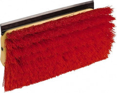 O-Cedar - 2" Bristle Length, Polypropylene Scrub Brush - 10" Long x 5" Wide Head, 10" OAL, Red, Plastic Block - Apex Tool & Supply