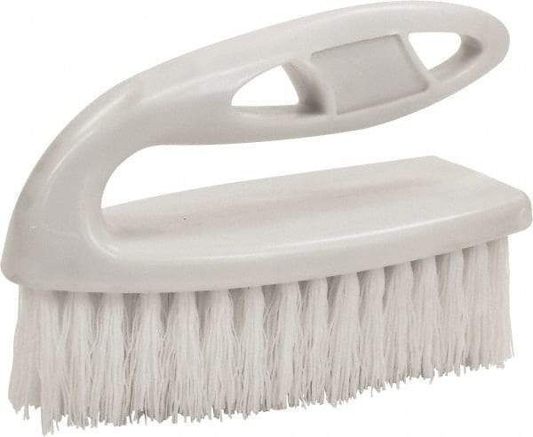O-Cedar - 1" Bristle Length, Polypropylene Scrub Brush - 6" Long x 3" Wide Head, 6" OAL, White, Plastic Block - Apex Tool & Supply