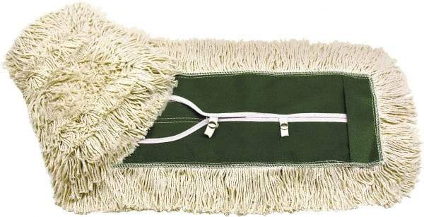 O-Cedar - 36" Long x 5" Wide Cotton Dust Mop Head - Key-Slot Snaps, Launderable - Apex Tool & Supply