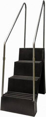 Diversified Plastics - 4 Steps, 6' 1-1/2"' High, Polypropylene Step Stand - 500 Lb Load Capacity, 22" Base Width - Apex Tool & Supply