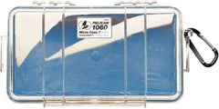 Pelican Products, Inc. - 5-9/16" Wide x 2-5/8" High, Clamshell Hard Case - Clear/Blue, Polycarbonate - Apex Tool & Supply