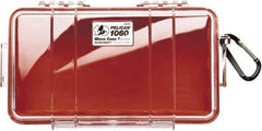 Pelican Products, Inc. - 5-9/16" Wide x 2-5/8" High, Clamshell Hard Case - Clear/Red, Polycarbonate - Apex Tool & Supply