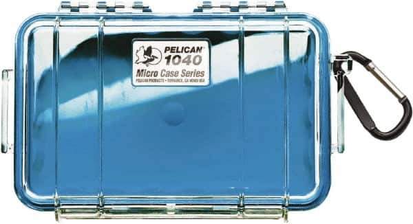 Pelican Products, Inc. - 5-1/16" Wide x 2-1/8" High, Clamshell Hard Case - Clear/Blue, Polycarbonate - Apex Tool & Supply
