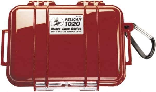 Pelican Products, Inc. - 4-3/4" Wide x 2-1/8" High, Clamshell Hard Case - Red, Polycarbonate - Apex Tool & Supply