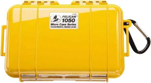 Pelican Products, Inc. - 5-1/16" Wide x 3-1/8" High, Clamshell Hard Case - Yellow, Polycarbonate - Apex Tool & Supply