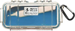 Pelican Products, Inc. - 3-7/8" Wide x 2-7/16" High, Clamshell Hard Case - Clear/Blue, Polycarbonate - Apex Tool & Supply