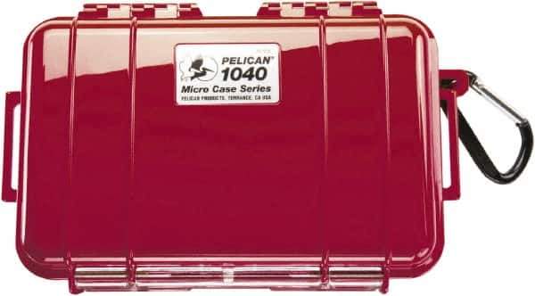 Pelican Products, Inc. - 5-1/16" Wide x 2-1/8" High, Clamshell Hard Case - Red, Polycarbonate - Apex Tool & Supply