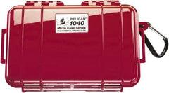 Pelican Products, Inc. - 5-1/16" Wide x 2-1/8" High, Clamshell Hard Case - Red, Polycarbonate - Apex Tool & Supply
