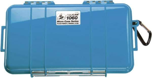 Pelican Products, Inc. - 5-9/16" Wide x 2-5/8" High, Clamshell Hard Case - Blue, Polycarbonate - Apex Tool & Supply