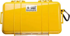 Pelican Products, Inc. - 5-9/16" Wide x 2-5/8" High, Clamshell Hard Case - Yellow, Polycarbonate - Apex Tool & Supply