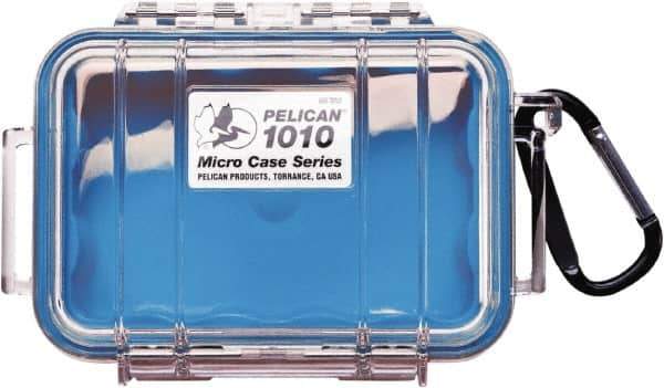 Pelican Products, Inc. - 4-1/16" Wide x 2-1/8" High, Clamshell Hard Case - Clear/Blue, Polycarbonate - Apex Tool & Supply