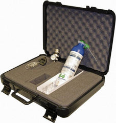 GfG - LEL, Oxygen, Carbon Monoxide, Hydrogen Sulfide Calibration Gas - Aluminum Cylinder, Includes Calibration Adapter, Tubing, 4-Way Calibration Gas, ABS Carrying Case & Fixed Flow Regulator - Apex Tool & Supply