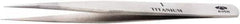 Aven - 4-1/2" OAL 1 Precision Tweezers - Fine Straight Point - Apex Tool & Supply