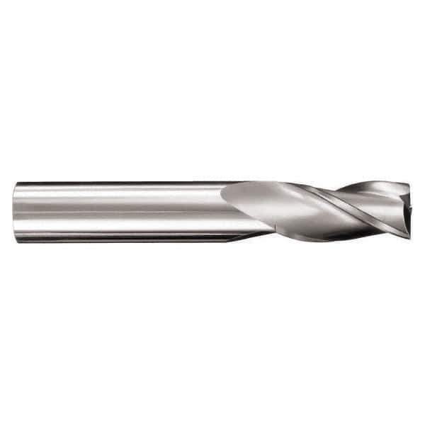 SGS - 1/2", 5/8" LOC, 1/2" Shank Diam, 4" OAL, 6 Flute, Solid Carbide Square End Mill - Single End, Ti-NAMITE-X Finish, Spiral Flute, 41° Helix, Centercutting, Right Hand Cut, Right Hand Flute, Series 51L - Apex Tool & Supply