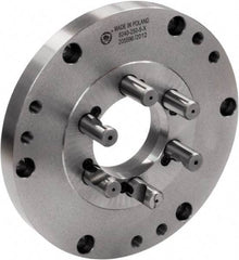 Bison - Adapter Back Plate for 20" Diam Self Centering Lathe Chucks - D1-11 Mount, 7.5906" Through Hole Diam, 19.685" OD, 0.2362" Flange Height, Cast Iron - Apex Tool & Supply