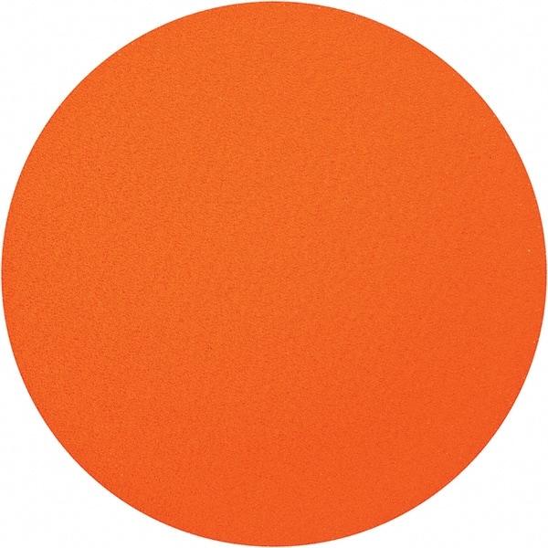 Norton - 12" Diam, 80 Grit Ceramic Adhesive PSA Disc - Coarse Grade, Orange, Y Weighted Backing, Flexible - Apex Tool & Supply
