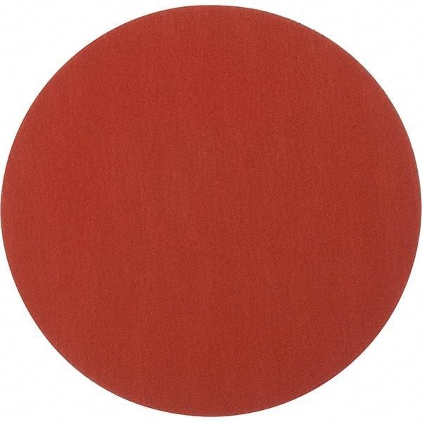 Norton - 12" Diam, 60 Grit Ceramic Adhesive PSA Disc - Coarse Grade, Orange, Y Weighted Backing, Flexible - Apex Tool & Supply