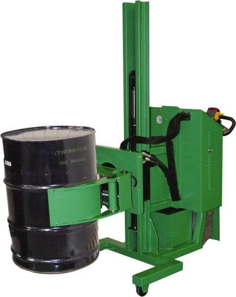Valley Craft - 1,000 Lb Load Capacity, 30 & 55 Gal Drum Stacker/Rotator - 32" Wide x 90" High, 4 Steel Wheels - Apex Tool & Supply