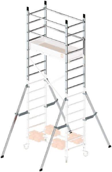 Hailo - Upper 7 Ft. Section Narrow Span Scaffolding - 5 Ft. Long, 441 Lbs. per Sq. Ft. Duty Rating - Apex Tool & Supply