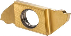 Iscar - 22150SCIR Grade IC1008, 1.5mm Cutting Width Carbide Grooving Insert - 5.51mm Max Depth of Cut, Right Hand, TiAlN/TiN Finish - Apex Tool & Supply