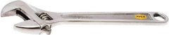Aven - 1-1/8" Jaw Capacity, 8" Standard Adjustable Wrench - Stainless Steel, Polished Finish, 8" OAL - Apex Tool & Supply