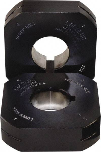 Loos & Co. - 3/32" Ball Terminal Roll Crimping Die - Metal/Black - Apex Tool & Supply