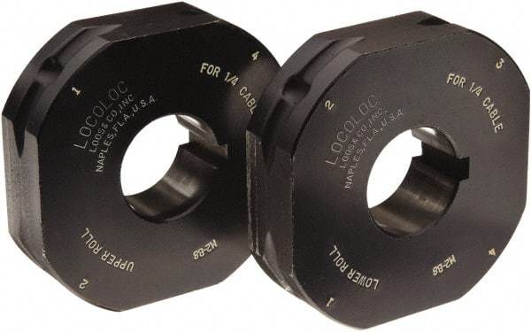 Loos & Co. - 1/4" Ball Terminal Roll Crimping Die - Metal/Black - Apex Tool & Supply