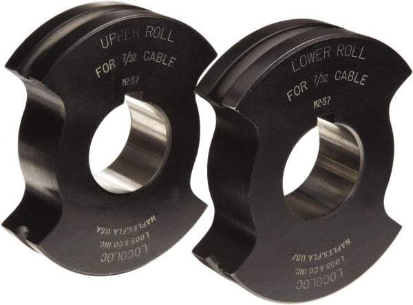 Loos & Co. - 3/32" Straight Shank Terminal Roll Crimping Die - Metal/Black - Apex Tool & Supply