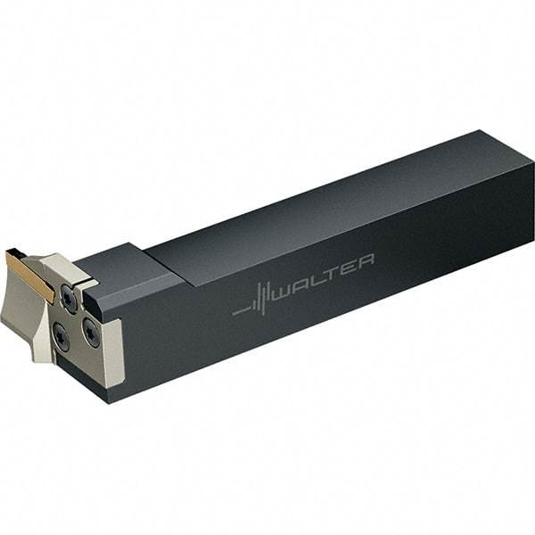 Walter - NCHE, External, Left Hand, 15mm Max Depth of Cut, 6 to 6mm Groove Width, Indexable Grooving Tool Holder - GX24-4.. Insert Compatibility, 25mm Shank Height, 25mm Shank Width, 141.3mm OAL - Apex Tool & Supply