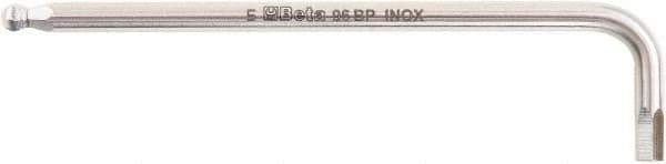 Beta - 3mm Hex, Long Arm, Ball End Hex Key - 4" OAL, Stainless Steel, Metric System of Measurement - Apex Tool & Supply